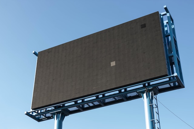 An empty billboard sign.