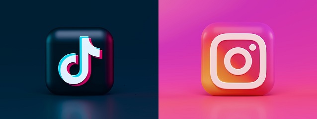 TikTok and Instagram logos.
