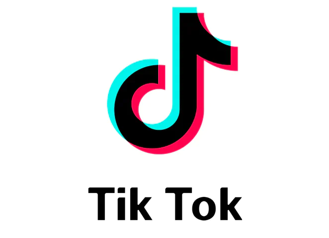 Alt text: A photo of TikTok’s logo with the TikTok name below it.