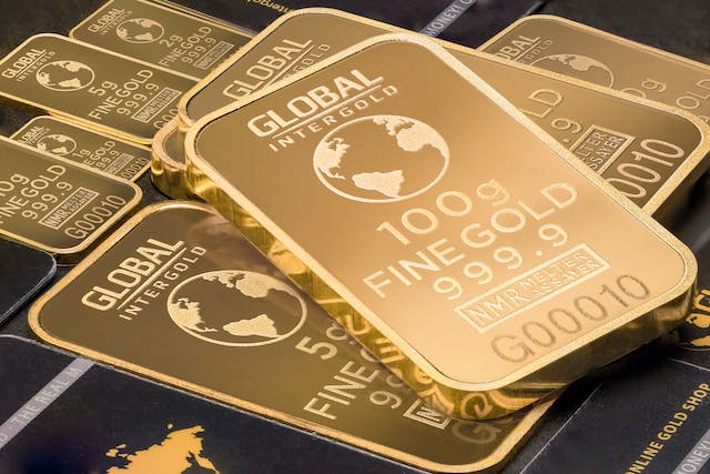 An image of gold bars.