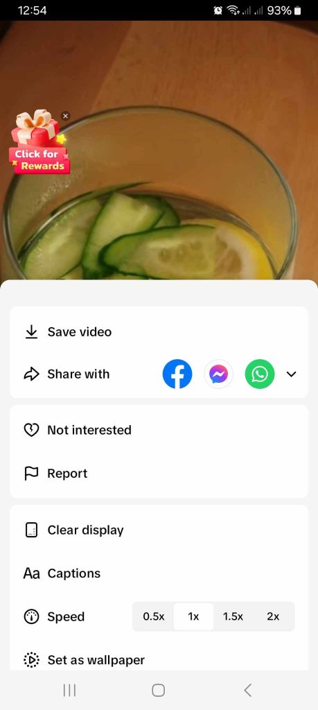 High Social’s screenshot shows where to find the save option after long-pressing on a video.