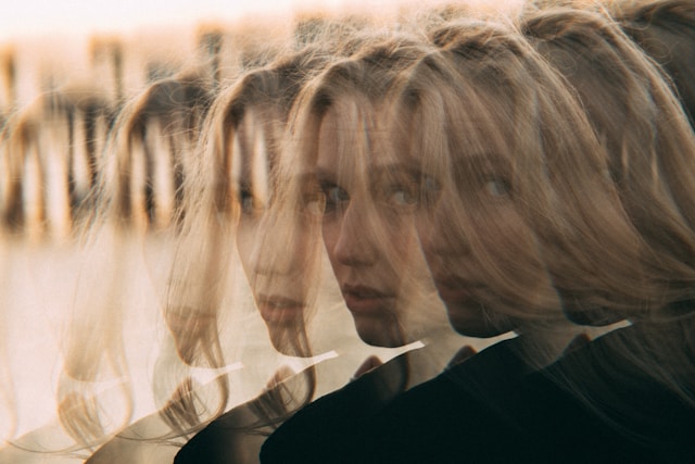 A photo of a woman with a blur effect.