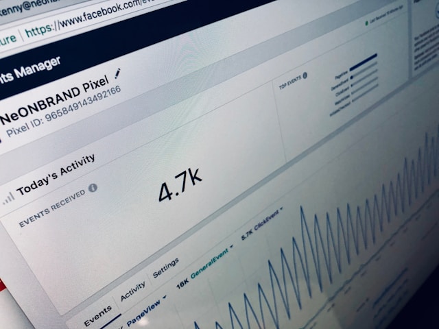 A computer screen displays a social media analytics page.
