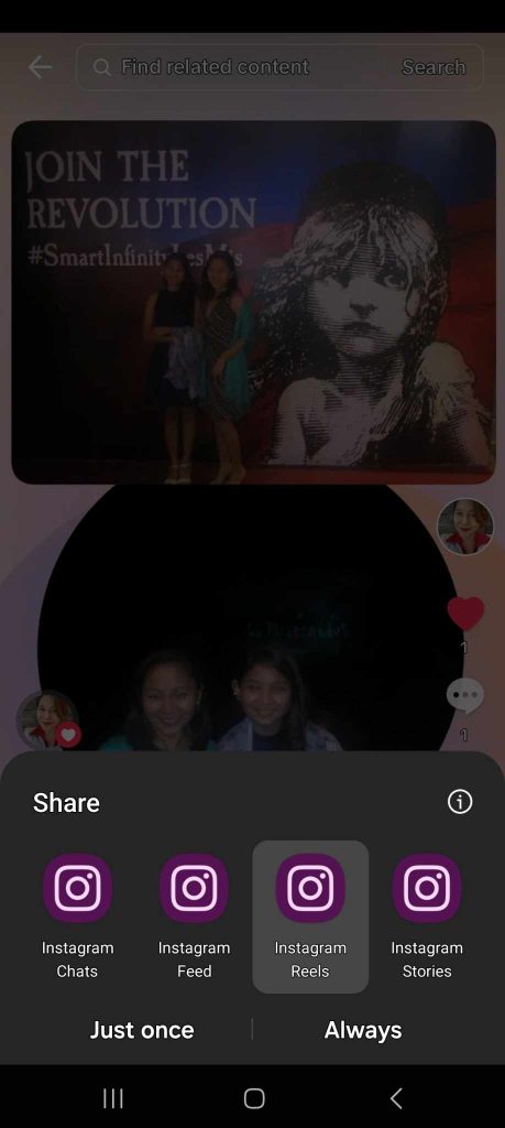 High Social’s screenshot shows how to post a TikTok video to Instagram as a Reel.