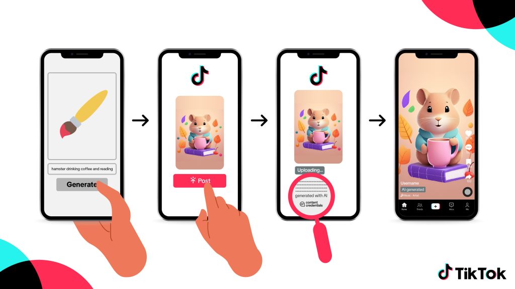 High Social’s screenshot shows the steps in labeling AI-generated content.