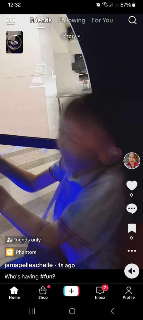 High Social’s screenshot shows a TikTok video’s upload rate in the top left of the screen.