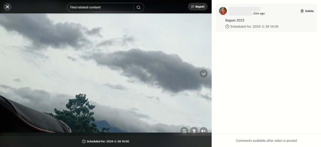 High Social’s screenshot shows a preview of a scheduled post.