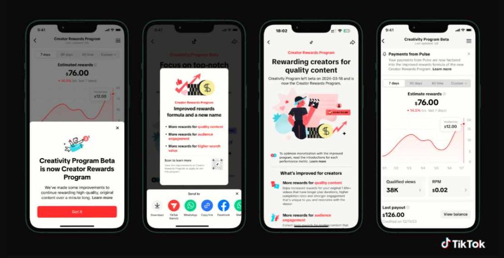 High Social’s screenshot shows TikTok’s Creativity Program.