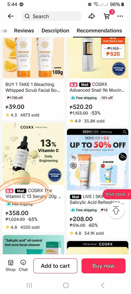 High Social’s screenshot shows where to find the TikTok Shop Mall label.