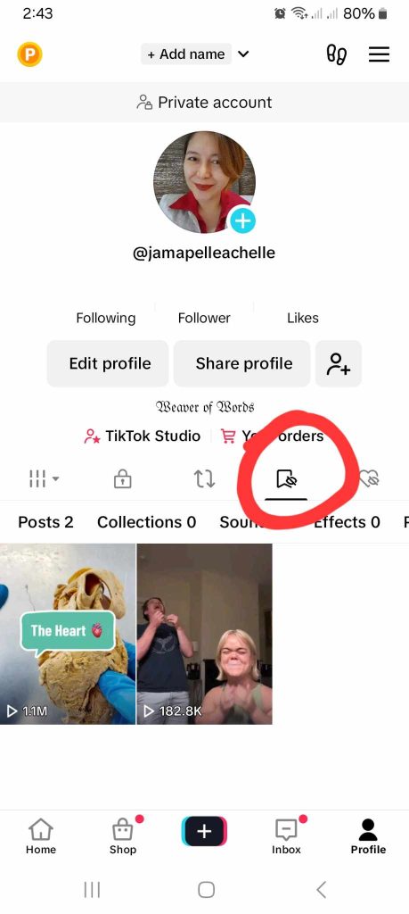 High Social’s screenshot shows where to find the Favorites folder on TikTok.