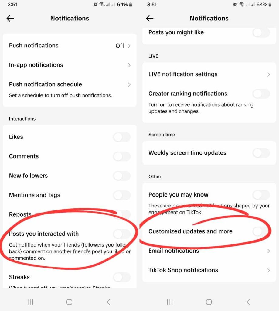 High Social’s screenshots show how to turn on notifications for friends' comments on posts you like or comment on.