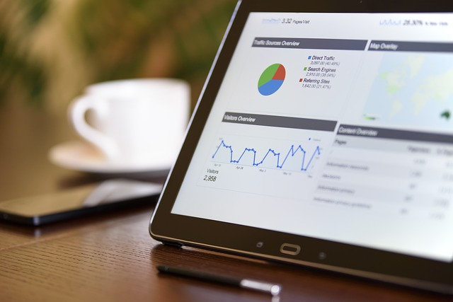 A tablet displays a digital marketer’s traffic details on its screen.